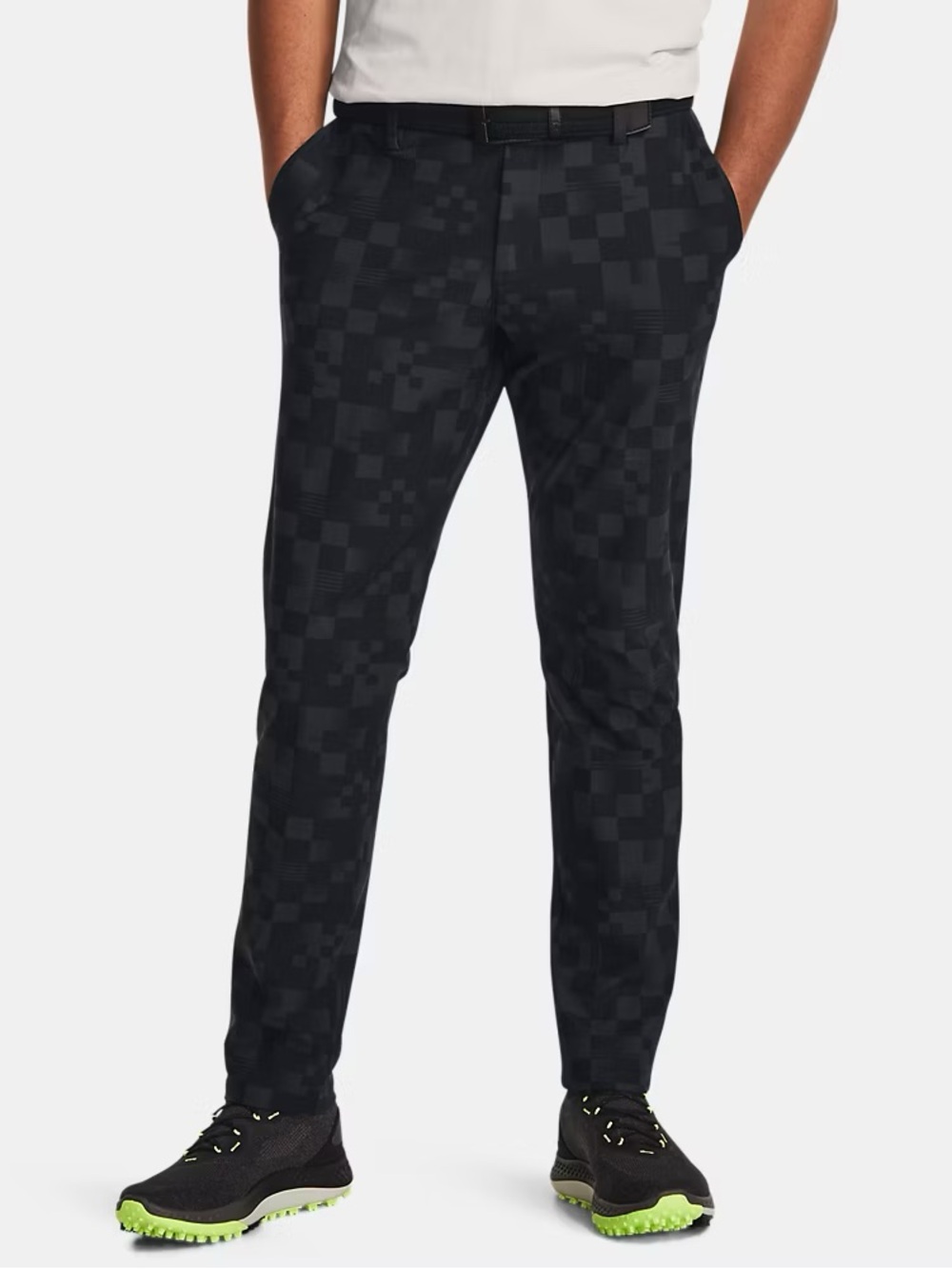 Under Armour Black Geo-Check Slim Fit Golf Pants